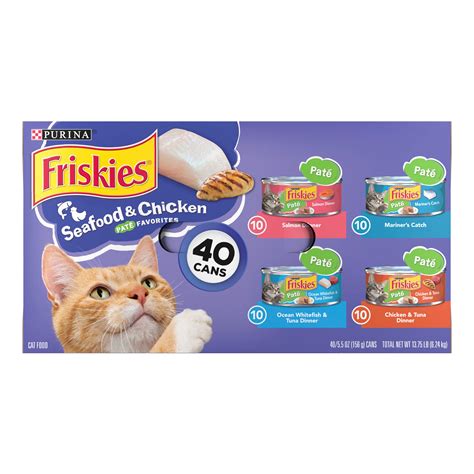 Buy Purina Friskies Wet Cat Food Pate Variety Pack Seafood And Chicken