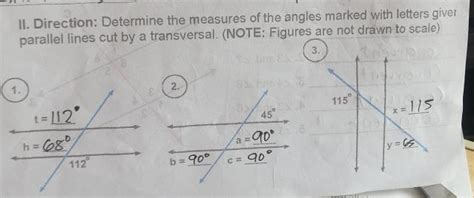 II Direction Determine The Measures Of The Angle Gauthmath