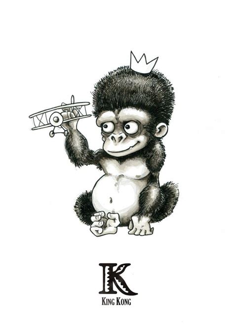 K Is For King Kong Tiny Creatures Alphabet By David G Forés