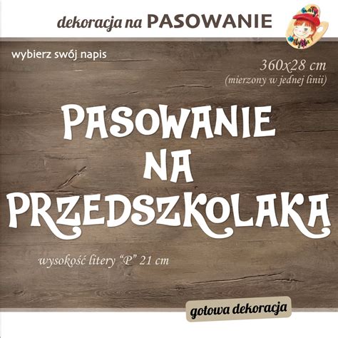 Napis Pasowanie na Przedszkolaka gotowa dekoracja Mały Artysta