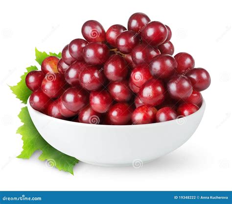 Red Grapes In A Bowl Stock Photo Image Of Plate Object 19348222