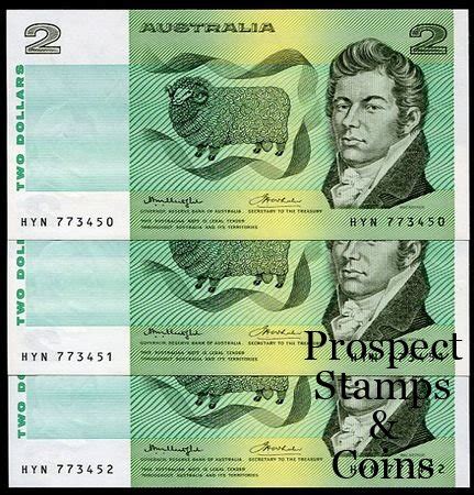 Australian Banknotes Australian Decimal Paper Banknotes 1976 Two