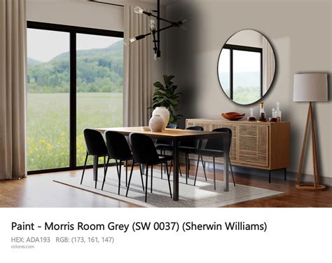 Sherwin Williams Morris Room Grey SW 0037 Paint Color Codes Similar