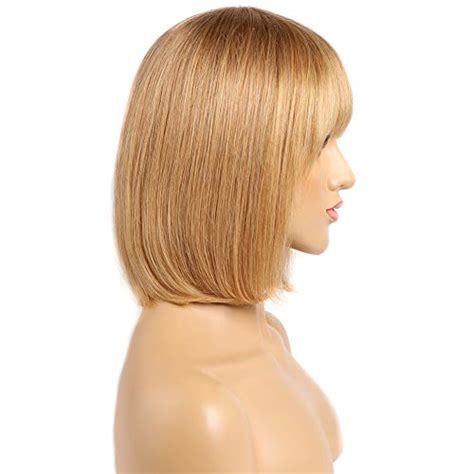 Qlqueenlife Honey Blonde Bob Wigs For Women Short Human Hair Wigs With