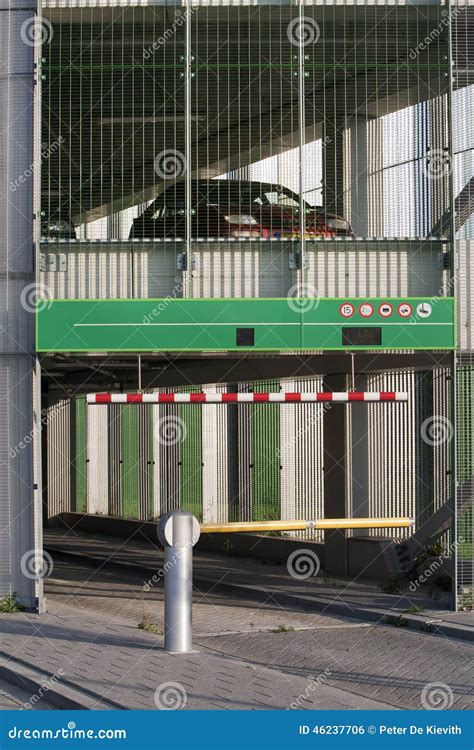 Parking garage gate stock photo. Image of green, structure - 46237706