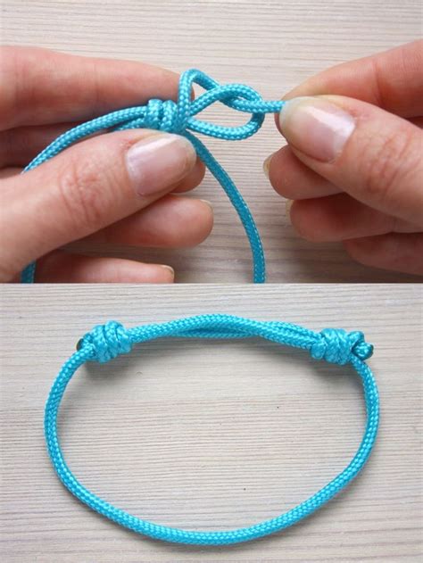 Barrel Sliding Knot Diy Tutorial Knot Bracelet Diy Jewelry Knots