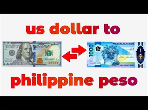 US Dollar To Philippine Peso Exchange Rate Today Dollar To Peso USD