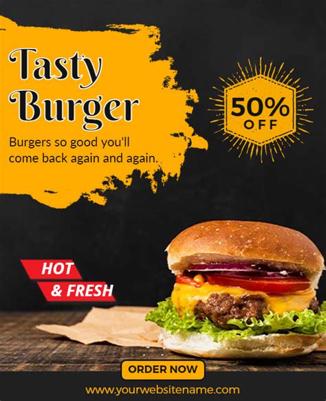 Burger Flyer Templates Design Deliciously Burger Promotions