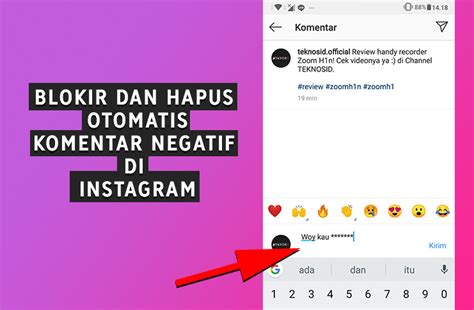 Cara Blokir Dan Menghapus Komentar Negatif Di Instagram Secara Otomatis