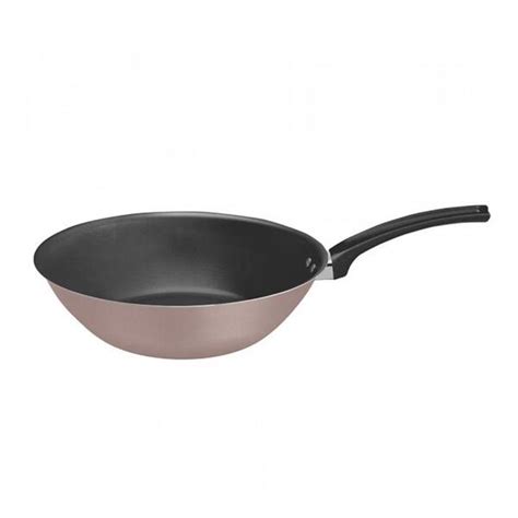 Frigideira Wok Aluminio Cm Magnific Grafite Rose Panelux Leroy Merlin