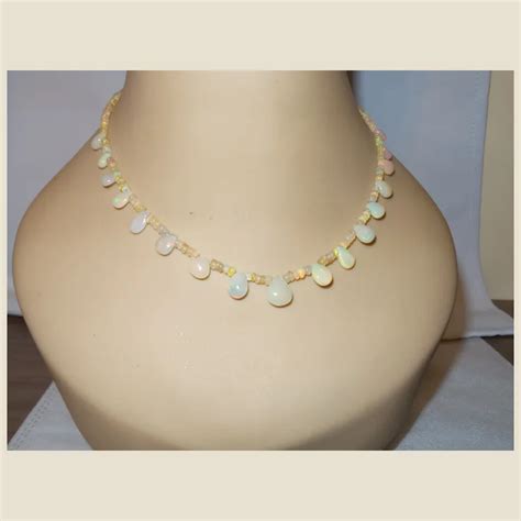 Ethiopian Opal Briolette Necklace Ruby Lane