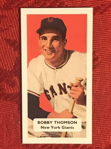 BOBBY THOMSON BASEBALL CARD N Y GIANTS RARE U K ISSUE VERY SCARCE CARD