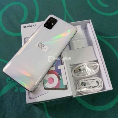 HP Samsung A51 Bekas Warna Putih Ram 6GB 128GB Murah Fullset Di