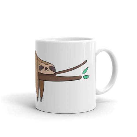 Sloth Coffee Mug Sloth Coffee Mug Coffee Cup Cute Sloth Etsy Mugs