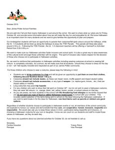 Halloween Letter Template for elementary schools