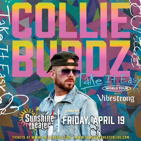 Collie Buddz Take It Easy World Tour With Vibestrong Sunshine