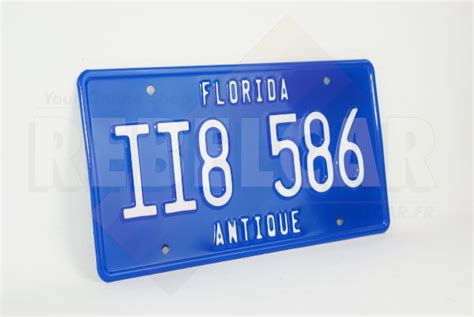 ANTIQUE BLUE STATE US USA License Plate Number Plate Embossed Custom