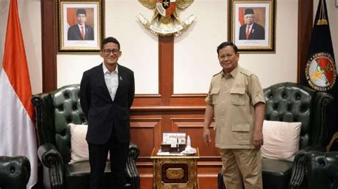 Foto Sandiaga dan Prabowo Bertemu Bahas Lapangan Kerja