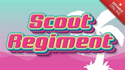 Scout Regiment Efecto Vacaciones Generador De Efectos De Texto