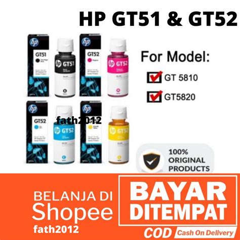 Jual Tinta Hp Gt Gt Hitam Dan Warna B C M Y Untuk Gt