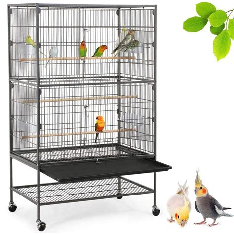 Yaheetech 52 Wrought Iron Standing Large Flight Bird Cage For African