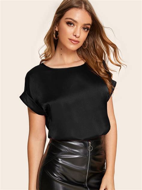 Split Sleeve Top Women Slogan Looks Country Plain Tops Plain Shirts