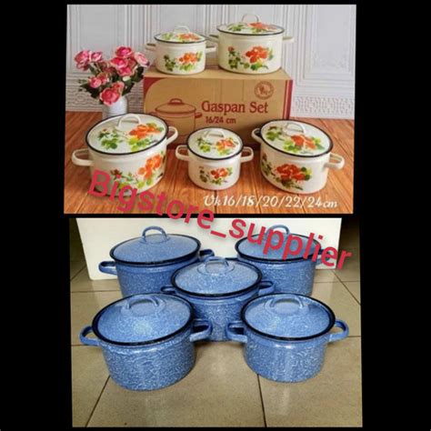 Jual Panci Burik Gaspan Panci Enamel Panci Masak Obat Kembang