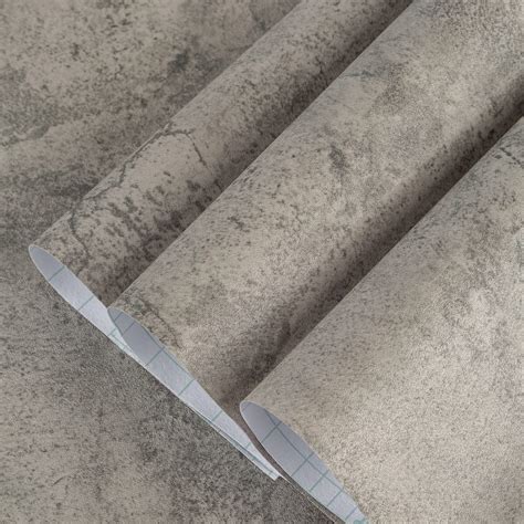 Buy Totio Industrial Textured Concrete Effect Wallpaper Cement Gray Peel And Stick Contact Paper