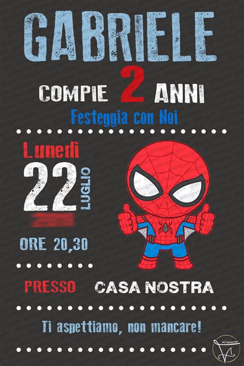 Digital Spiderman Birthday Party Invitation Spiderman Party Ideas