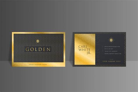 Free Vector | Gold foil business card template