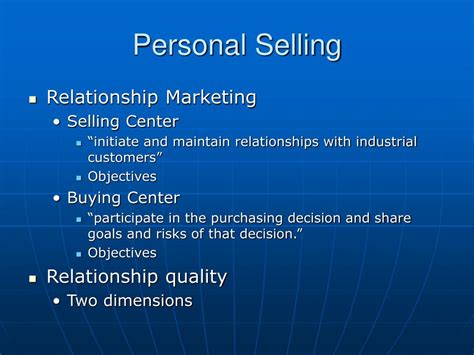 Ppt Business Marketing Communications Personal Selling Powerpoint