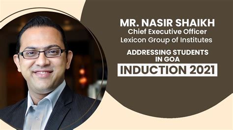 Mr Nasir Shaikh Ceo At Lexicon Group Of Institutes Addressing