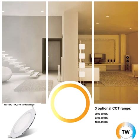 W D Mm Tunable White Cct Slim Panel Light Suitable With Pwm Loxone