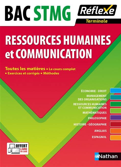 Ressources Humaines Et Communication Term Stmg Toutes Les Matieres