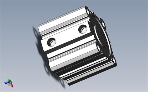 气缸cq2a63 40d， Solidworks 2009 模型图纸下载 懒石网