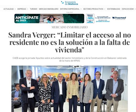 Econom A De Mallorca Sandra Verger Limitar El Acceso Al No Residente