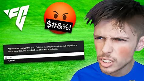 My First Rage Quit In Ea Fc 24 😡 Youtube