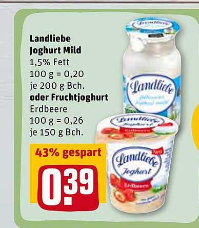 Landliebe Joghurt Mild Oder Fruchtjoghurt Angebot Bei Rewe Prospekte De