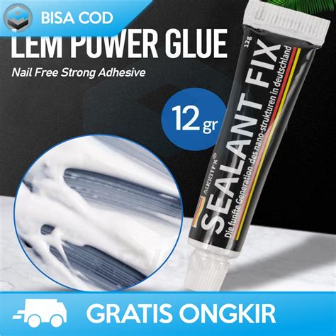 Jual Lem Perekat Power Glue Sealant Serbaguna Pertukangan Kaca Logam