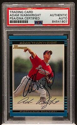 Adam Wainwright Bowman Rc Rookie Psa Dna Authentic Auto