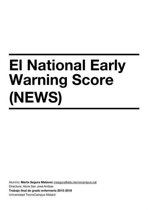 Pdf El National Early Warning Score News Dokumen Tips