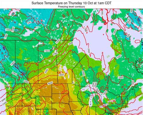 Manitoba Surface Temperature On Monday Dec At Am Cst