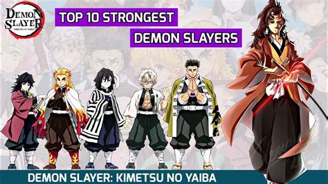 Top 10 Strongest Demon Slayers Kimetsu No Yaiba Youtube