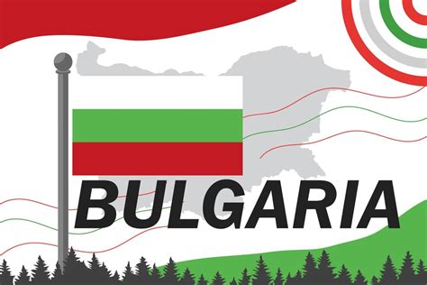 Bulgaria national day banner with Bulgarian flag colors theme ...