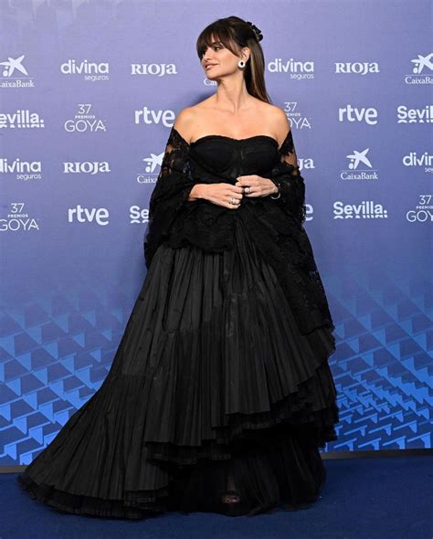 Penelope Cruz Stuns In A Chic Black And White Tiered Gown Artofit