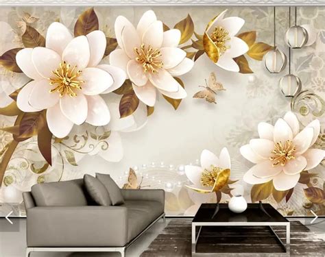 3d 8d Embossed Flower Wall Mural Photo Wallpaper For Living Room Backdrop Wall Paper Roll Home