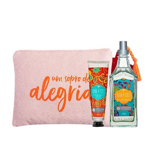 Kit Água de Coco L occitane Spray Corporal Hidratante de Mãos