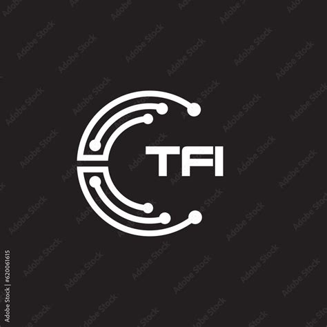 tfi letter technology logo design  black background tfi creative