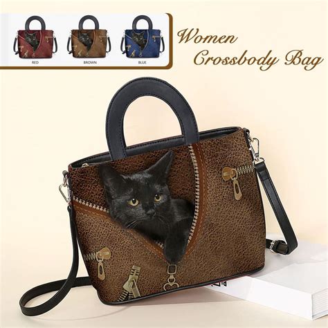 Buy Brenice Women Cat Pattern Handbag Crossbody Bag Satchel Bag At