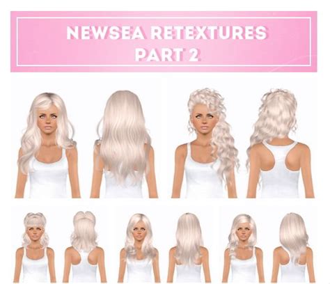 Newsea S Hairstyles Part Retextured By Plumblobs Sims Hairs